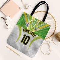 Custom Cook Islands Rugby Tote Bag Tatau Art Sport Style White Color
