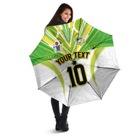 Custom Cook Islands Rugby Umbrella Tatau Art Sport Style White Color LT03 - Polynesian Pride
