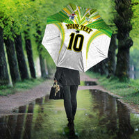 Custom Cook Islands Rugby Umbrella Tatau Art Sport Style White Color LT03 - Polynesian Pride