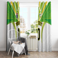 Custom Cook Islands Rugby Window Curtain Tatau Art Sport Style White Color LT03 - Polynesian Pride