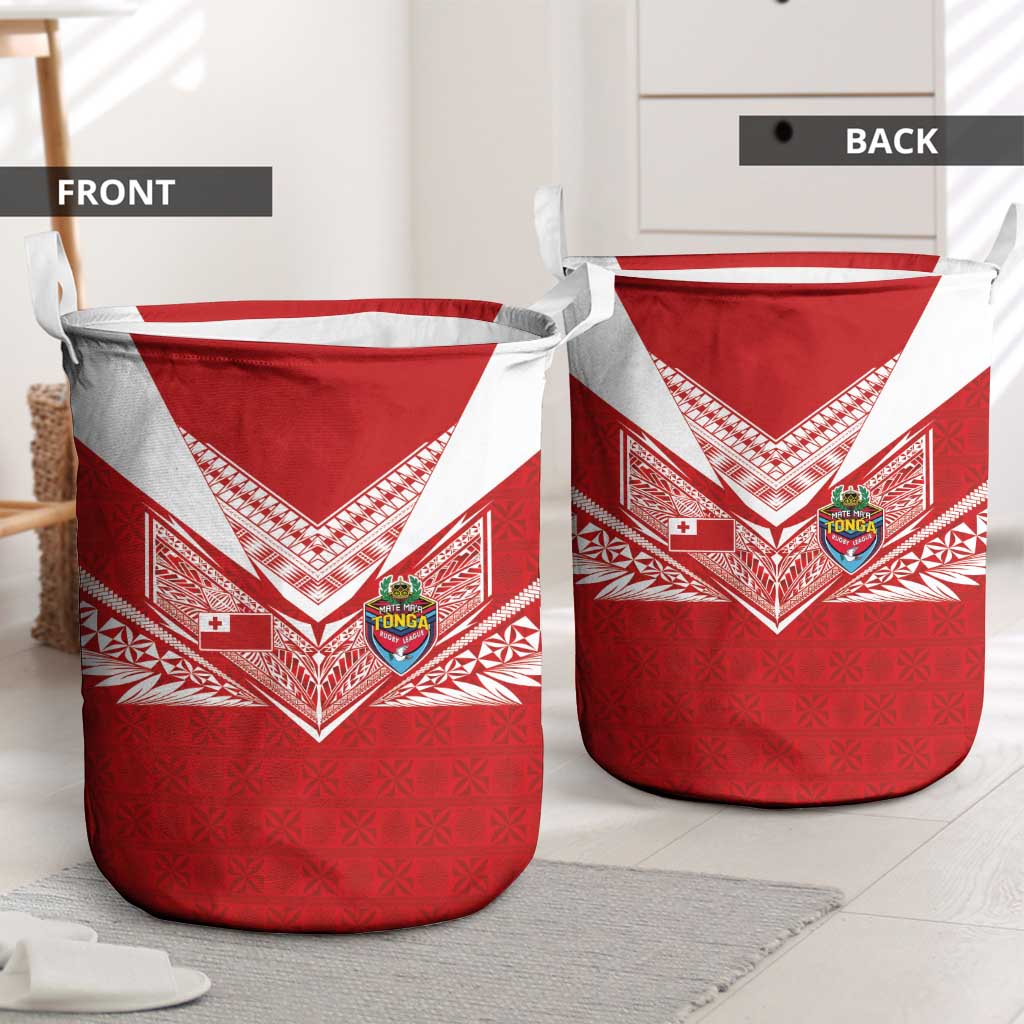 Tonga Rugby Laundry Basket Ngatu Motifs and Pacific Patterns LT03 - Polynesian Pride