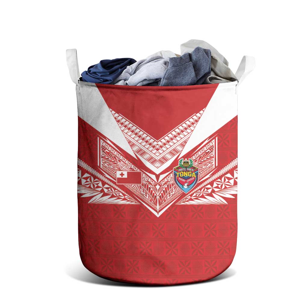 Tonga Rugby Laundry Basket Ngatu Motifs and Pacific Patterns LT03 - Polynesian Pride