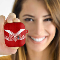 Tonga Rugby AirPods Case Ngatu Motifs and Pacific Patterns LT03 - Polynesian Pride