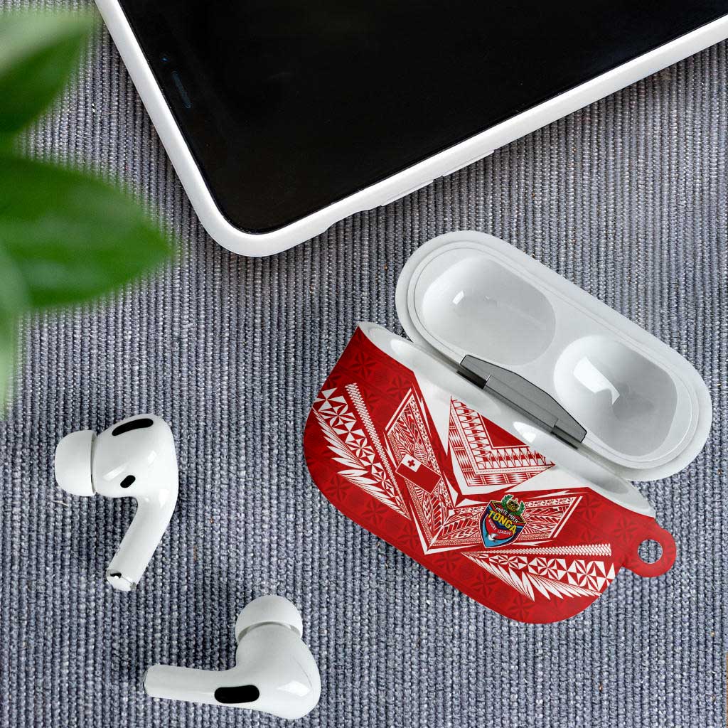 Tonga Rugby AirPods Case Ngatu Motifs and Pacific Patterns LT03 - Polynesian Pride