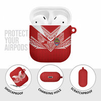 Tonga Rugby AirPods Case Ngatu Motifs and Pacific Patterns LT03 - Polynesian Pride