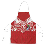 Tonga Rugby Apron Ngatu Motifs and Pacific Patterns LT03 Red - Polynesian Pride