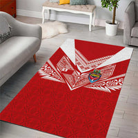 Tonga Rugby Area Rug Ngatu Motifs and Pacific Patterns LT03 - Polynesian Pride