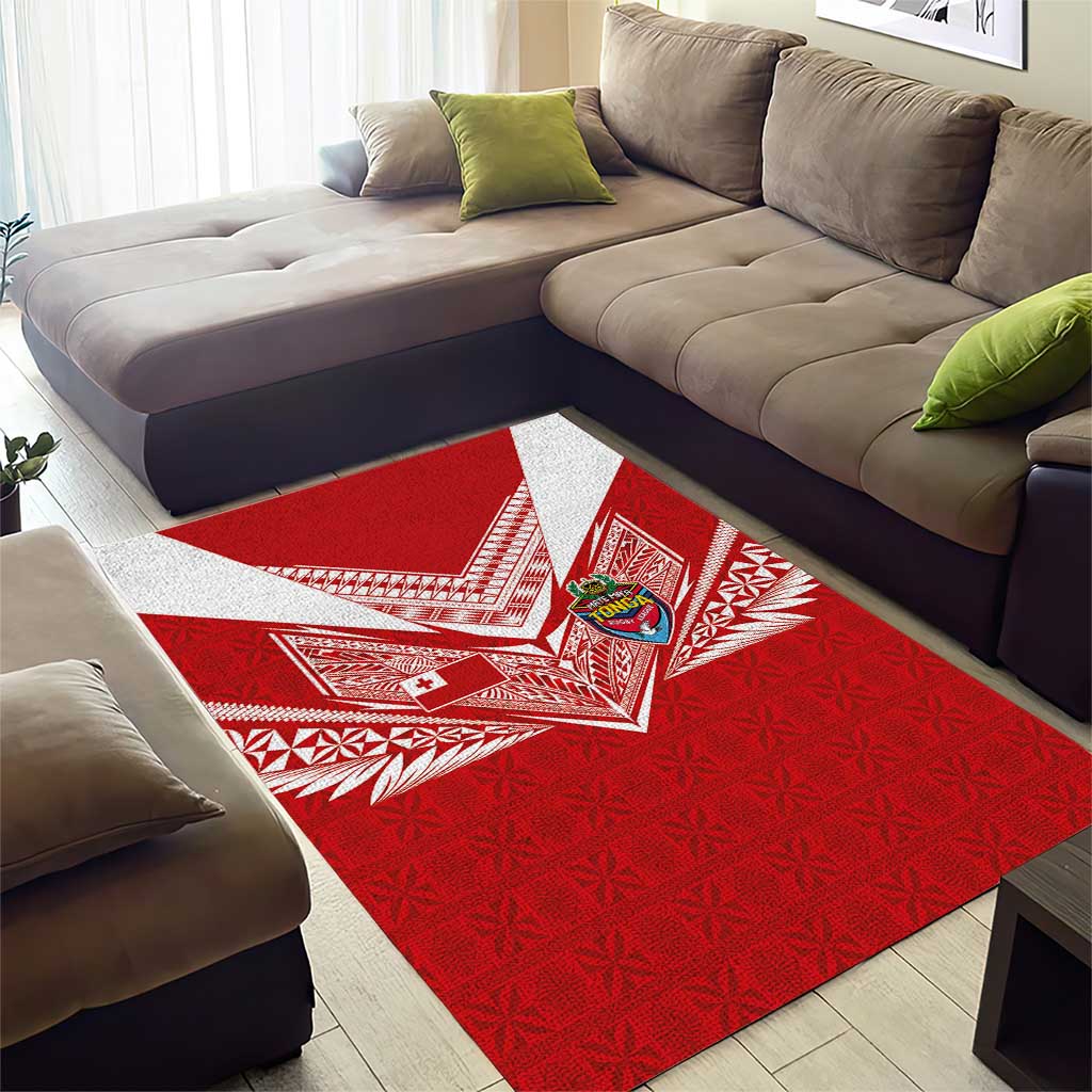 Tonga Rugby Area Rug Ngatu Motifs and Pacific Patterns LT03 - Polynesian Pride