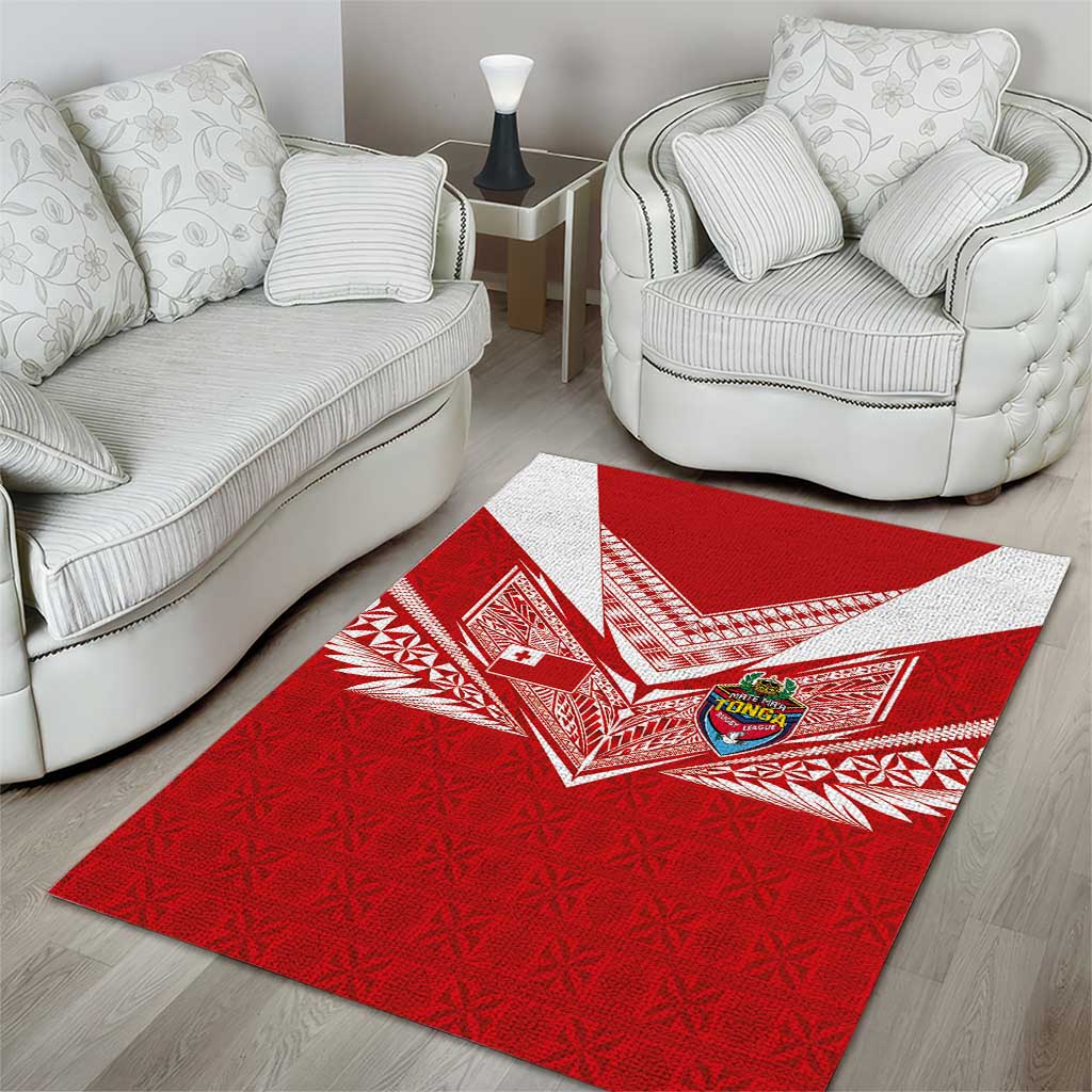 Tonga Rugby Area Rug Ngatu Motifs and Pacific Patterns LT03 - Polynesian Pride
