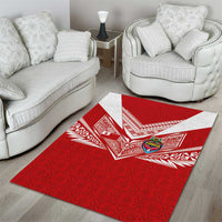 Tonga Rugby Area Rug Ngatu Motifs and Pacific Patterns LT03 - Polynesian Pride