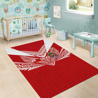 Tonga Rugby Area Rug Ngatu Motifs and Pacific Patterns LT03 - Polynesian Pride