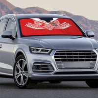 Tonga Rugby Auto Sun Shade Ngatu Motifs and Pacific Patterns LT03 - Polynesian Pride