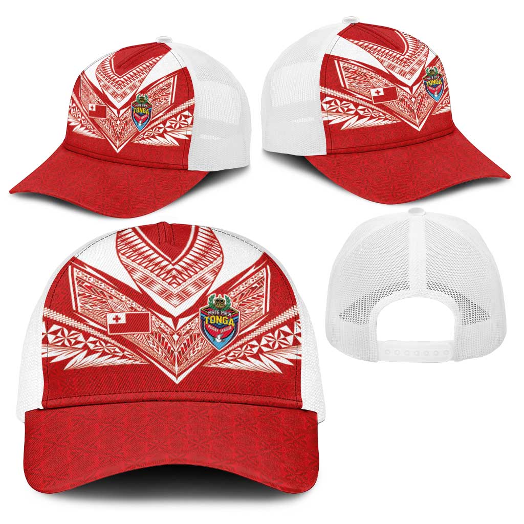 Tonga Rugby Baseball Net Cap Ngatu Motifs and Pacific Patterns LT03 - Polynesian Pride