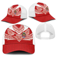 Tonga Rugby Baseball Net Cap Ngatu Motifs and Pacific Patterns LT03 - Polynesian Pride