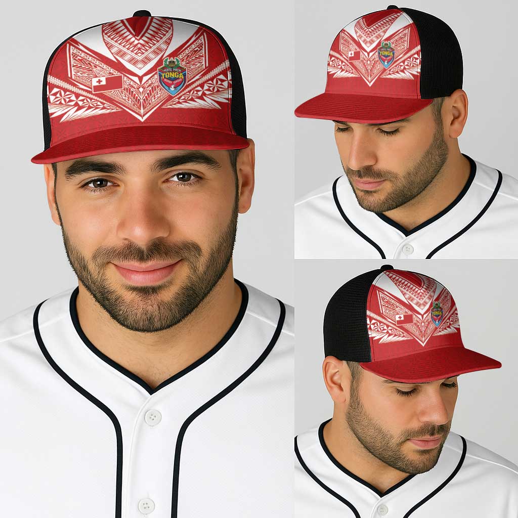 Tonga Rugby Baseball Net Cap Ngatu Motifs and Pacific Patterns LT03 - Polynesian Pride