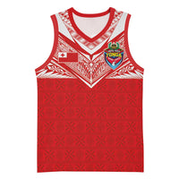 Custom Tonga Rugby Basketball Jersey Ngatu Motifs and Pacific Patterns LT03 Unisex Red - Polynesian Pride