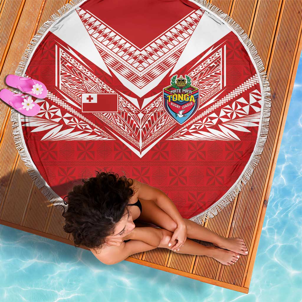 Tonga Rugby Beach Blanket Ngatu Motifs and Pacific Patterns LT03 - Polynesian Pride