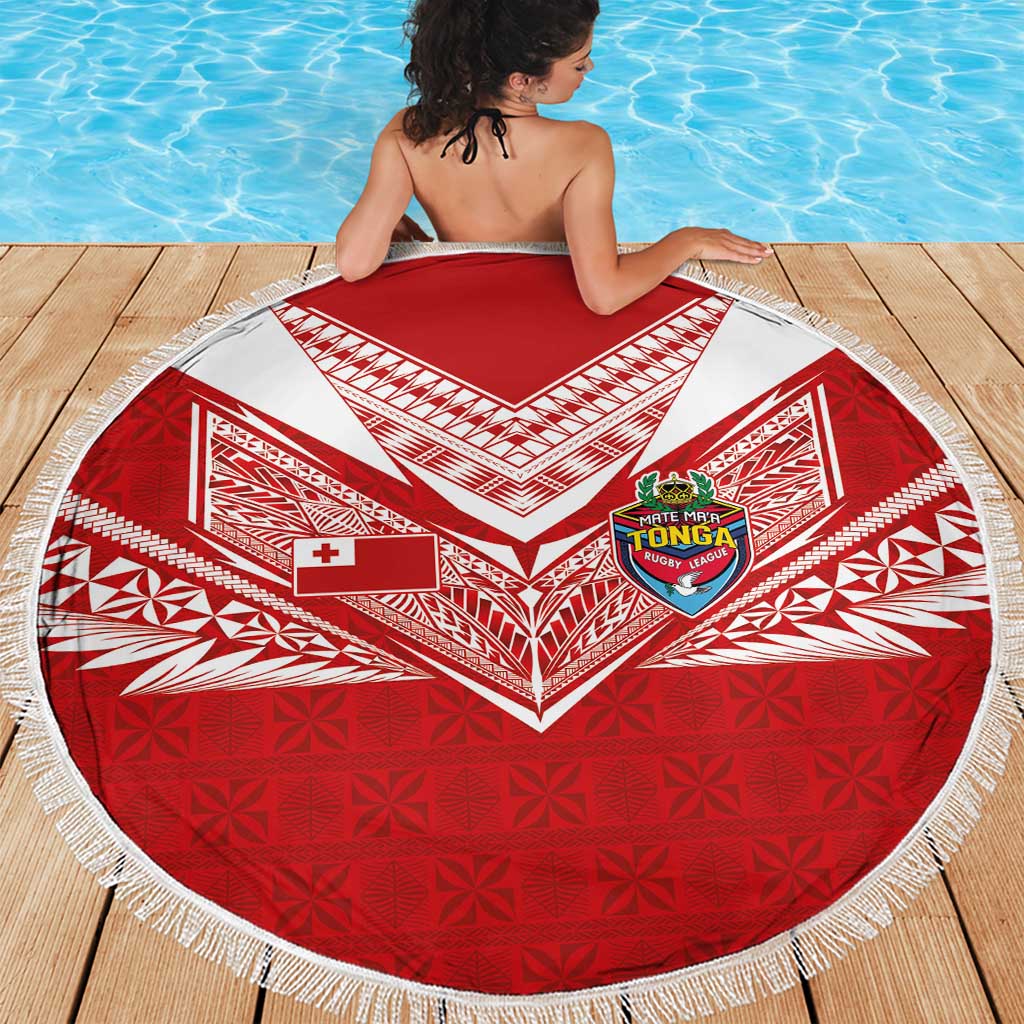 Tonga Rugby Beach Blanket Ngatu Motifs and Pacific Patterns LT03 - Polynesian Pride
