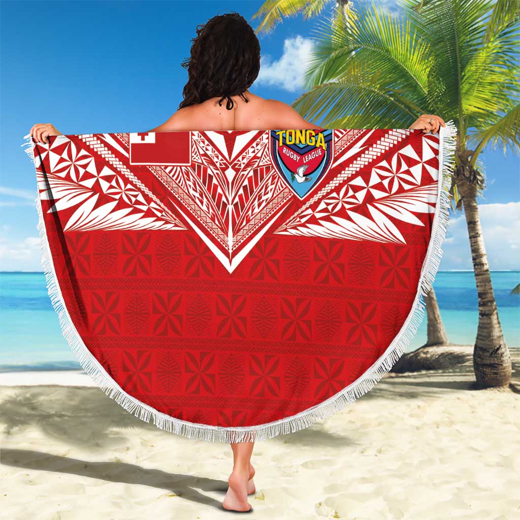Tonga Rugby Beach Blanket Ngatu Motifs and Pacific Patterns LT03 - Polynesian Pride