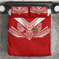 Tonga Rugby Bedding Set Ngatu Motifs and Pacific Patterns