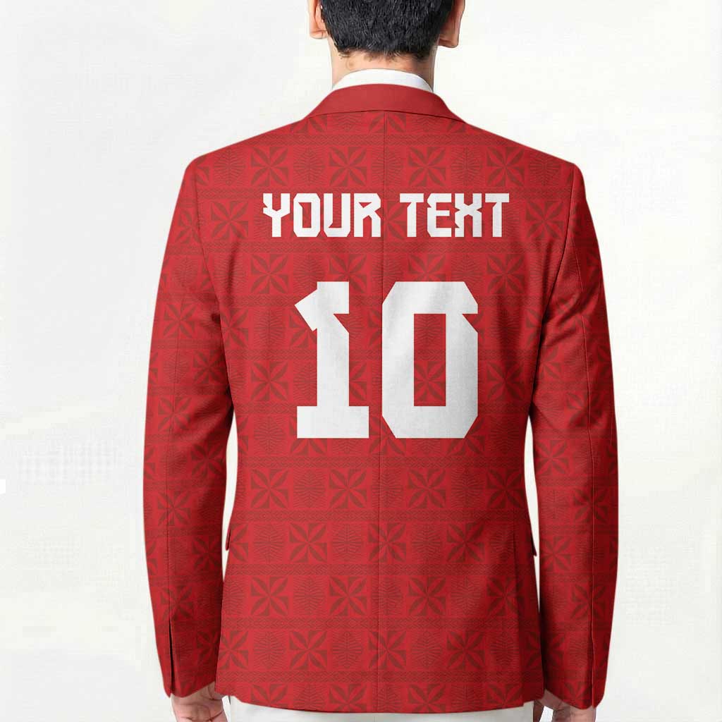 Custom Tonga Rugby Blazer Ngatu Motifs and Pacific Patterns LT03 - Polynesian Pride