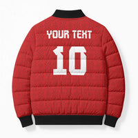 Custom Tonga Rugby Bomber Puffer Jacket Ngatu Motifs and Pacific Patterns LT03 - Polynesian Pride