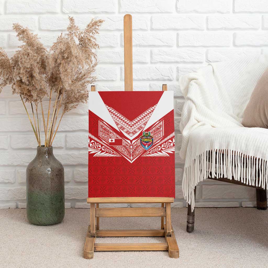 Tonga Rugby Canvas Wall Art Ngatu Motifs and Pacific Patterns LT03 - Polynesian Pride