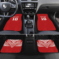 Custom Tonga Rugby Car Mats Ngatu Motifs and Pacific Patterns LT03 Set 4pcs Red - Polynesian Pride