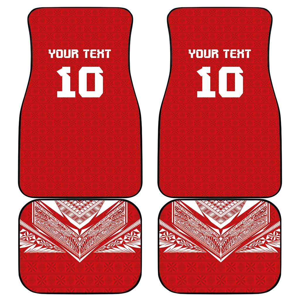 Custom Tonga Rugby Car Mats Ngatu Motifs and Pacific Patterns LT03 - Polynesian Pride