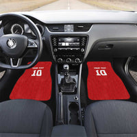 Custom Tonga Rugby Car Mats Ngatu Motifs and Pacific Patterns LT03 Set 2pcs - Front Red - Polynesian Pride