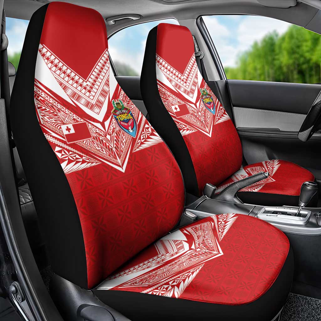 Tonga Rugby Car Seat Cover Ngatu Motifs and Pacific Patterns LT03 - Polynesian Pride