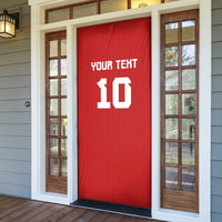 Custom Tonga Rugby Door Cover Ngatu Motifs and Pacific Patterns LT03 - Polynesian Pride