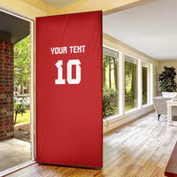 Custom Tonga Rugby Door Cover Ngatu Motifs and Pacific Patterns LT03 - Polynesian Pride