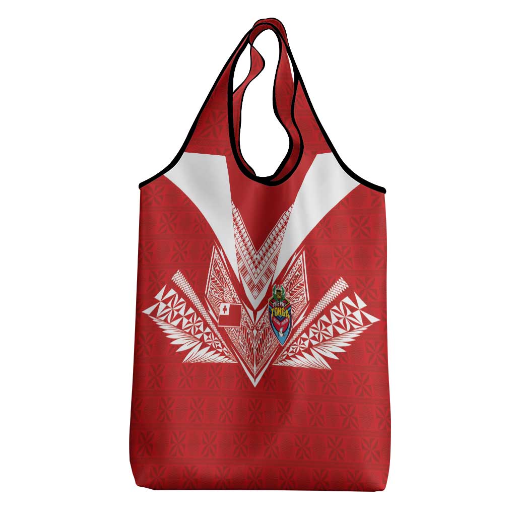 Tonga Rugby Grocery Bag Ngatu Motifs and Pacific Patterns LT03 - Polynesian Pride
