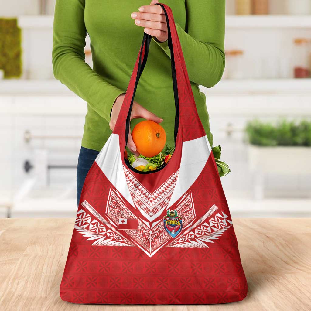 Tonga Rugby Grocery Bag Ngatu Motifs and Pacific Patterns LT03 - Polynesian Pride