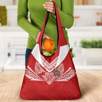 Tonga Rugby Grocery Bag Ngatu Motifs and Pacific Patterns LT03 - Polynesian Pride