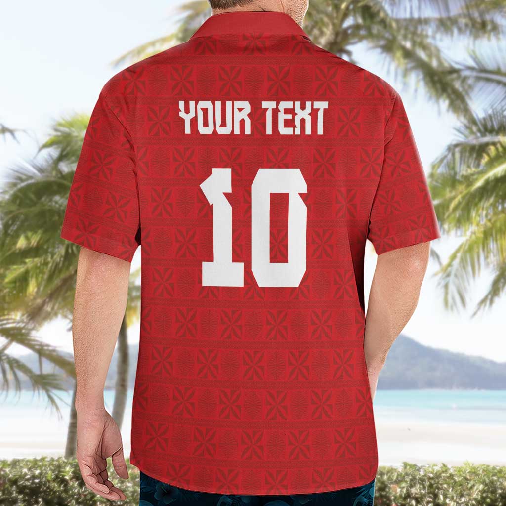 Custom Tonga Rugby Hawaiian Shirt Ngatu Motifs and Pacific Patterns LT03 - Polynesian Pride