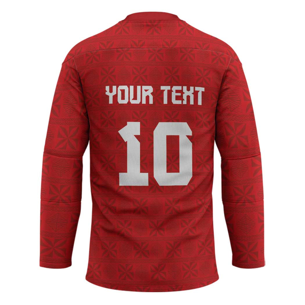 Custom Tonga Rugby Hockey Jersey Ngatu Motifs and Pacific Patterns LT03 - Polynesian Pride