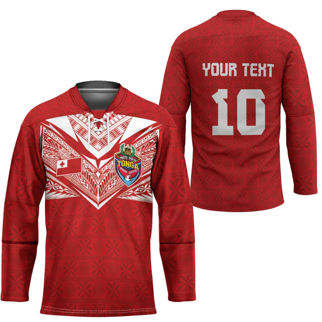 Custom Tonga Rugby Hockey Jersey Ngatu Motifs and Pacific Patterns LT03 - Polynesian Pride