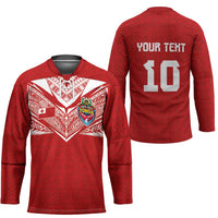 Custom Tonga Rugby Hockey Jersey Ngatu Motifs and Pacific Patterns LT03 - Polynesian Pride