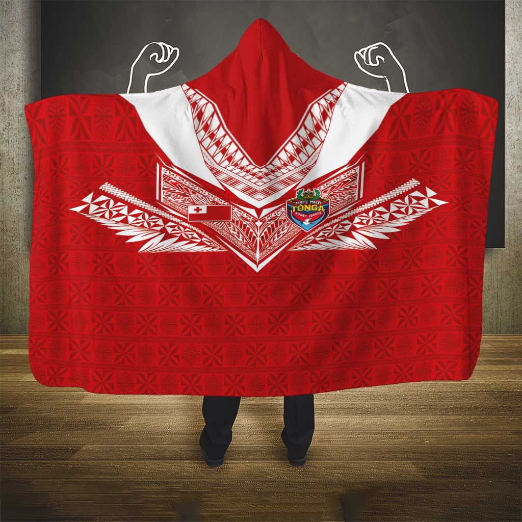 Tonga Rugby Hooded Blanket Ngatu Motifs and Pacific Patterns LT03 - Polynesian Pride