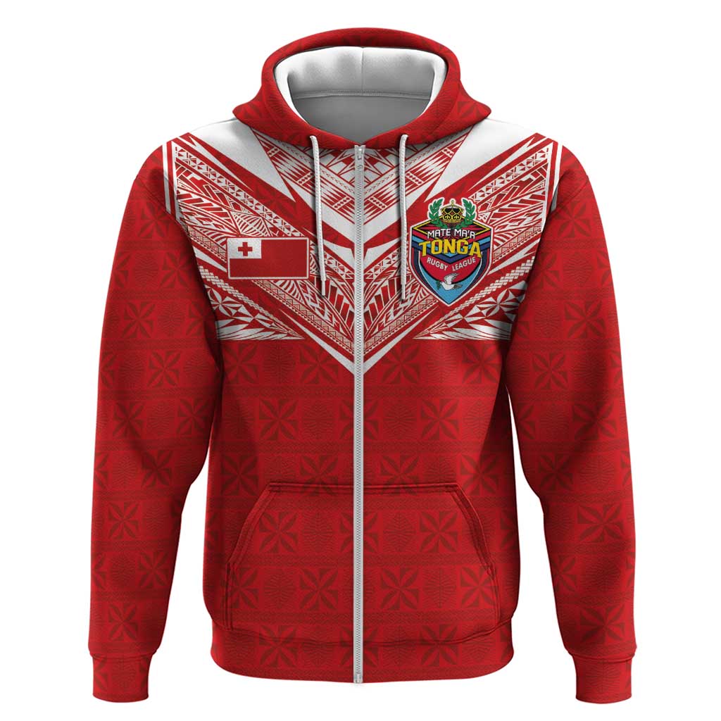 Custom Tonga Rugby Hoodie Ngatu Motifs and Pacific Patterns