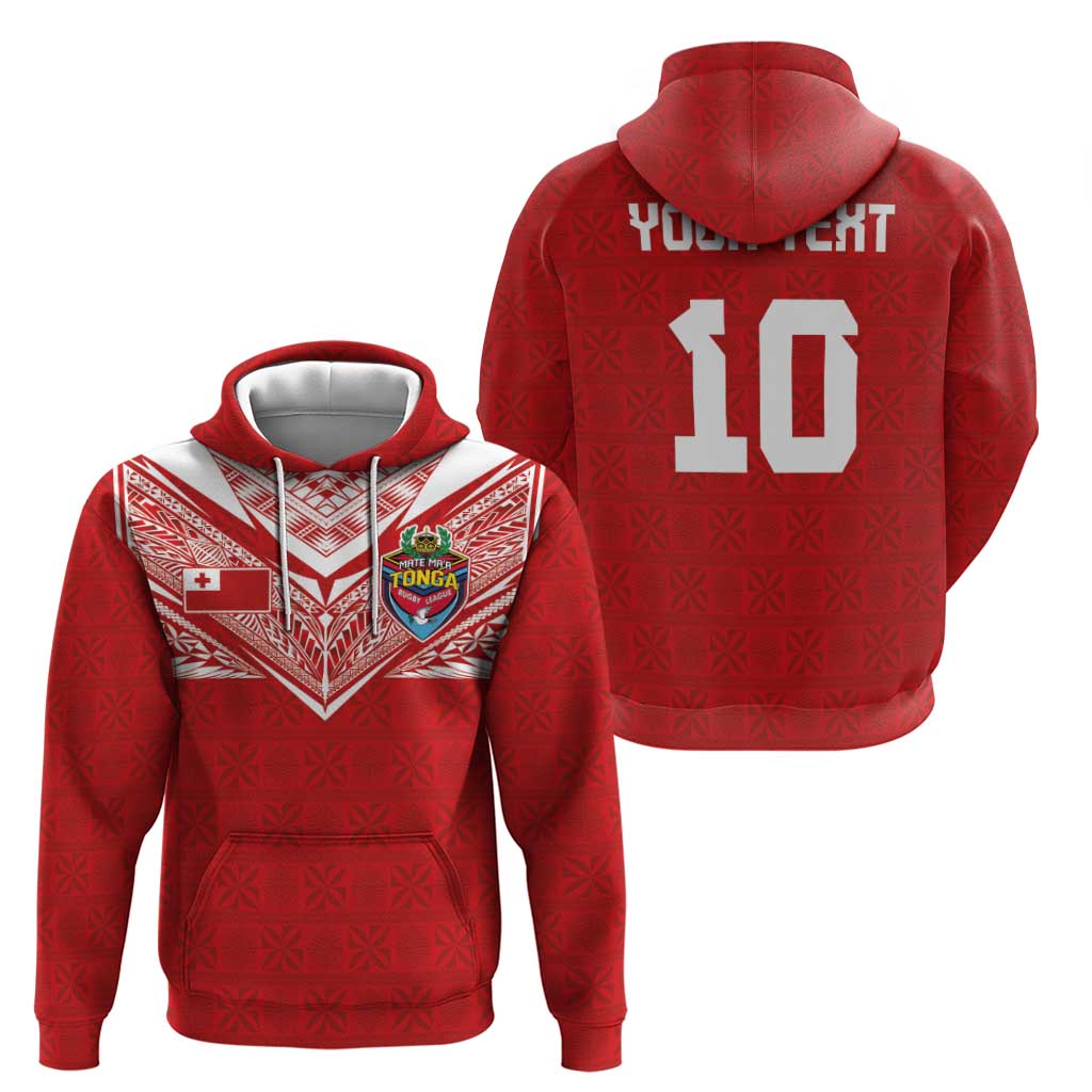 Custom Tonga Rugby Hoodie Ngatu Motifs and Pacific Patterns