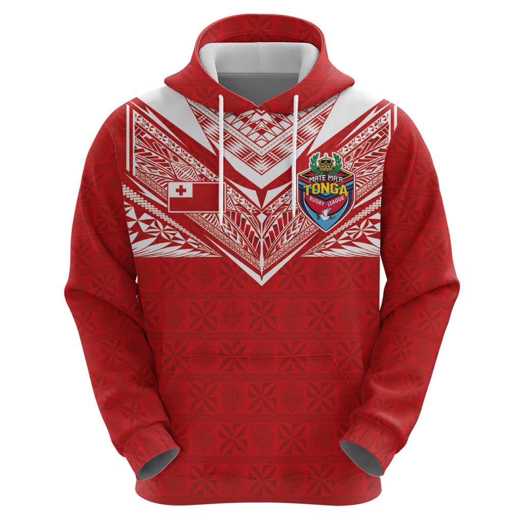 Custom Tonga Rugby Hoodie Ngatu Motifs and Pacific Patterns