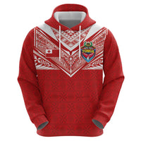 Custom Tonga Rugby Hoodie Ngatu Motifs and Pacific Patterns