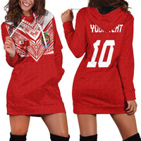 Custom Tonga Rugby Hoodie Dress Ngatu Motifs and Pacific Patterns LT03 - Polynesian Pride