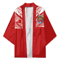 Custom Tonga Rugby Kimono Ngatu Motifs and Pacific Patterns LT03 Unisex Red - Polynesian Pride