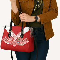 Tonga Rugby Leather Bag Ngatu Motifs and Pacific Patterns LT03 - Polynesian Pride