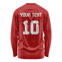 Custom Tonga Rugby Long Sleeve Shirt Ngatu Motifs and Pacific Patterns LT03 - Polynesian Pride