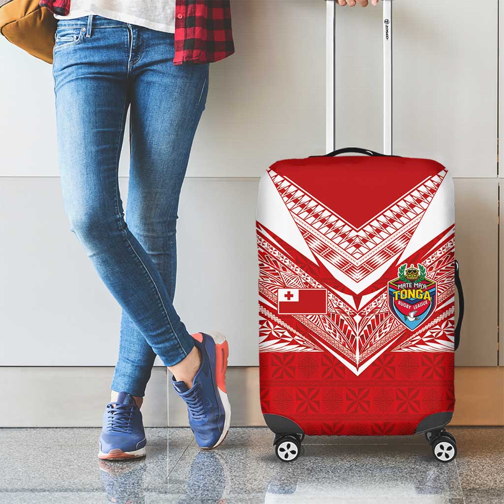 Tonga Rugby Luggage Cover Ngatu Motifs and Pacific Patterns LT03 - Polynesian Pride